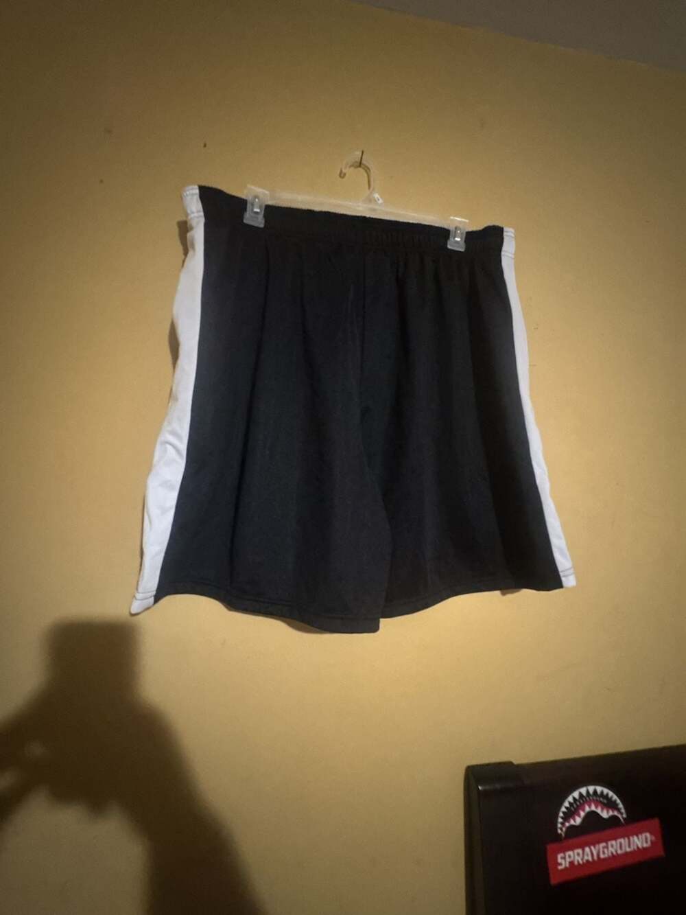 Pro Player Men's Black Athletic Basketball Shorts with White Side Stripes Size 3